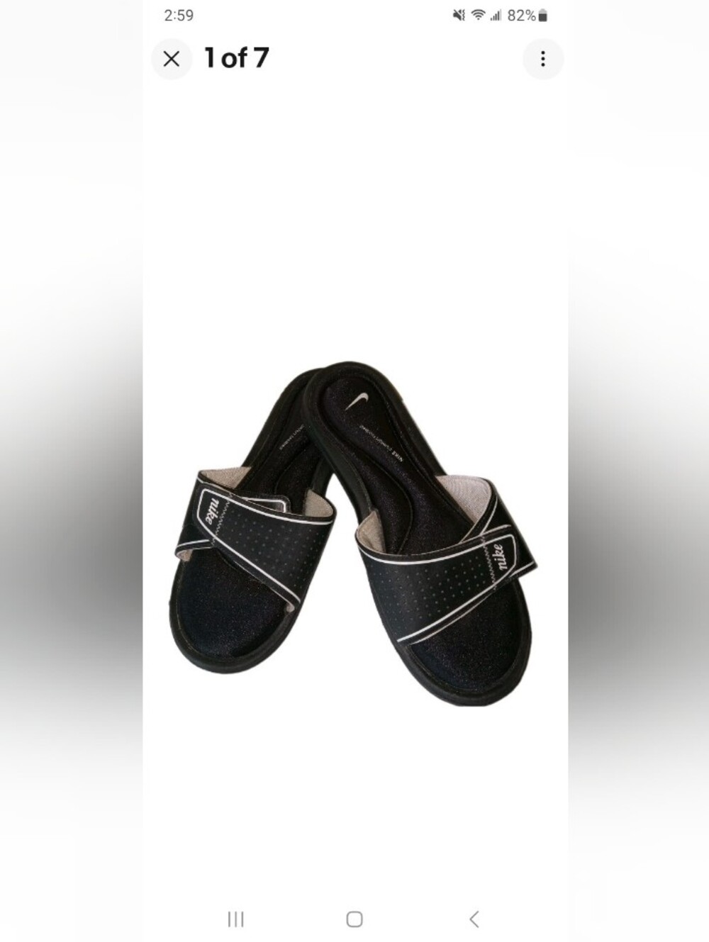 Nike Black Comfort Footbed Slides 10